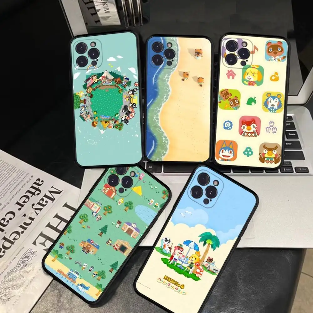 Funda de teléfono A-Animal C-Crossing para iPhone 16 15 14 13 12 Mini 11 Pro XS Max X XR SE 6 7 8 Plus, funda de silicona suave