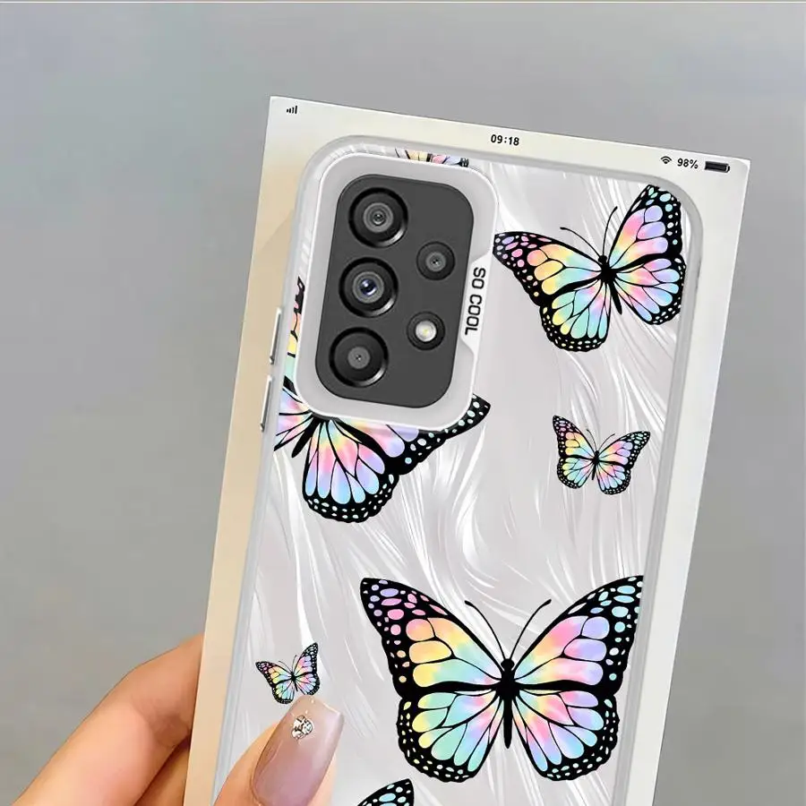 Funda para Samsung Galaxy S23 S25 S20 Plus S22 S24 FE S21 S23 Note 20 Ultra funda trasera para teléfono mariposa azul - imagen 4