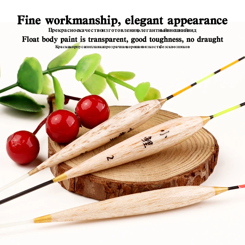 3 uds flotadores de Balsa + 3 tubos flotantes + 1 bolsa de anzuelos de pesca boya de río y lago pesca Vertical boya ligera accesorios de herramientas de pesca - imagen 4