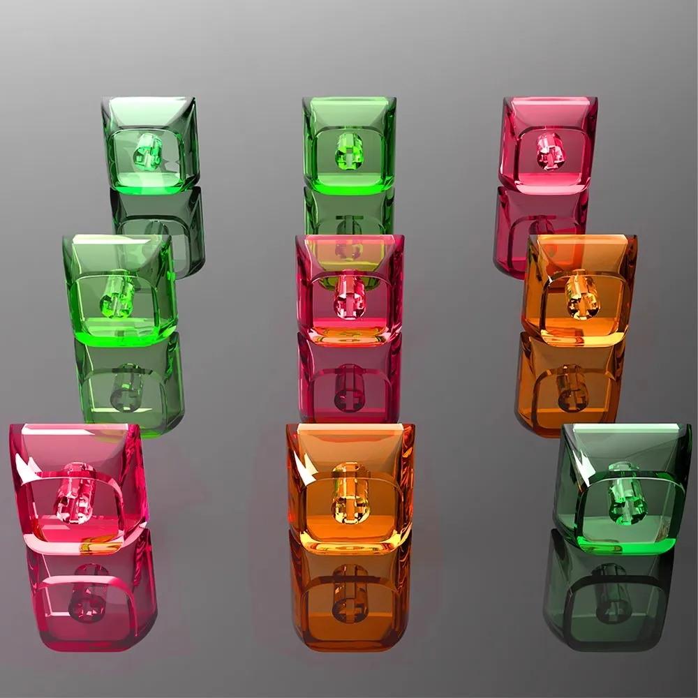 XDA Keycaps Teclado mecánico 1U 1x tapas de bola en blanco personalizado Gamer teclas de cristal transparente interruptores Mx perfil XDA - imagen 3