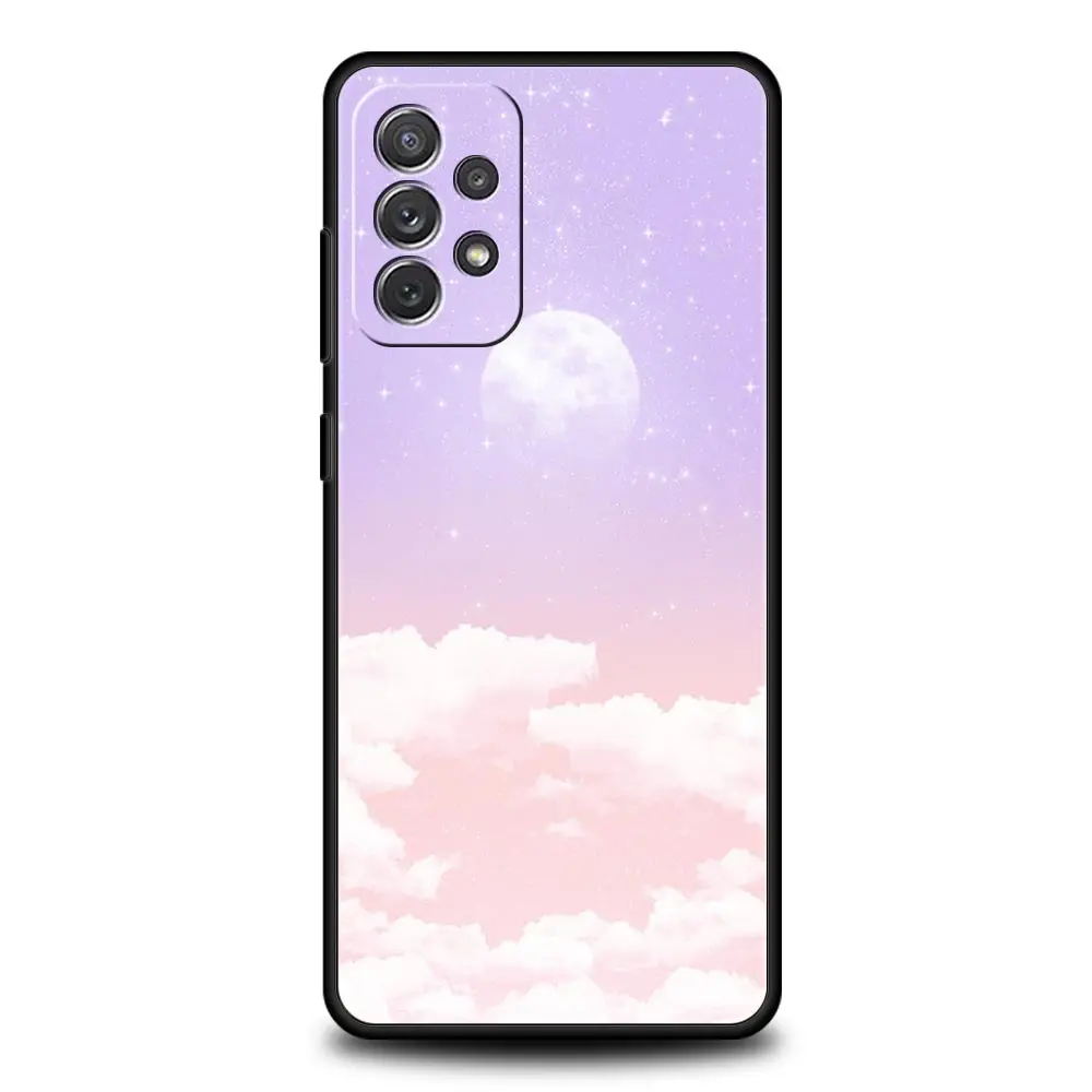Funda minimalista de dibujos animados Sun Moon para Samsung A51 A71 A21S A12 A11 A15 A25 A31 A41 A23 A33 A53 A73 A05S A13 5G A35 A55 - imagen 4