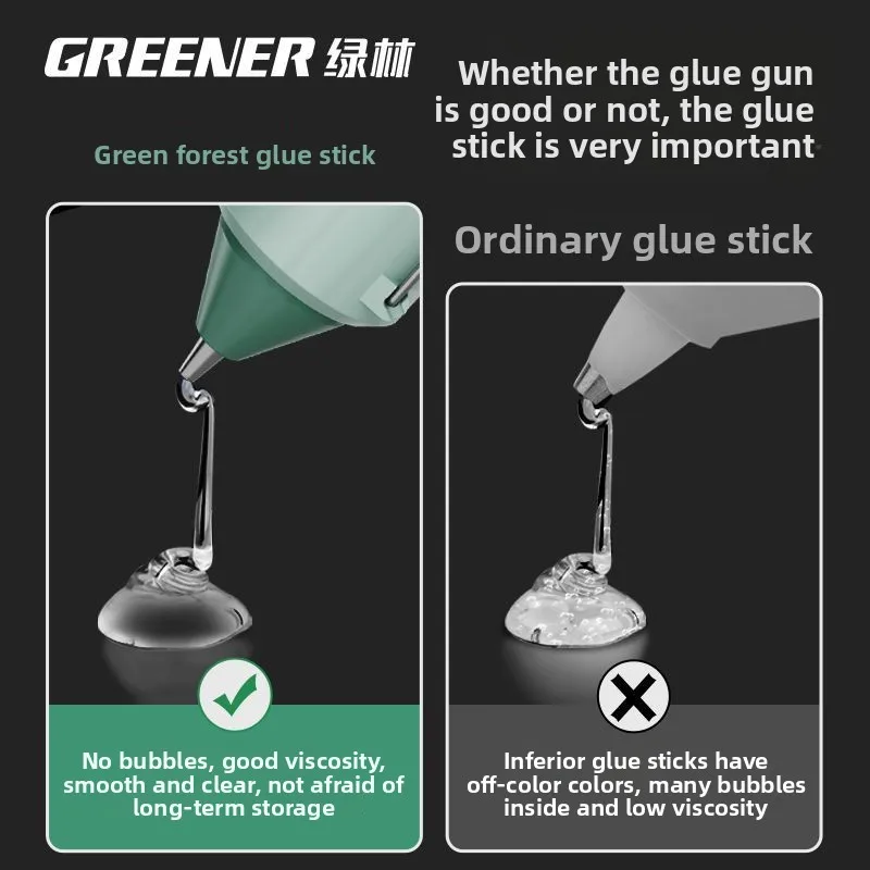 Pistola de pegamento termofusible, barras de pegamento de 7mm, pistola de pegamento electrotérmica Industrial DIY, herramientas de reparación de pistola termoeléctrica de temperatura de calor, 220V - imagen 5