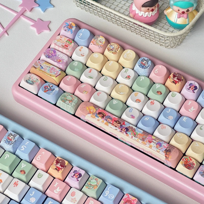 Más de 130 teclas, teclas de Anime, teclas OW, teclas de juego Chreey PBT, bonitas teclas para teclado mecánico Made68 Mad68 Wooting 60 - imagen 3