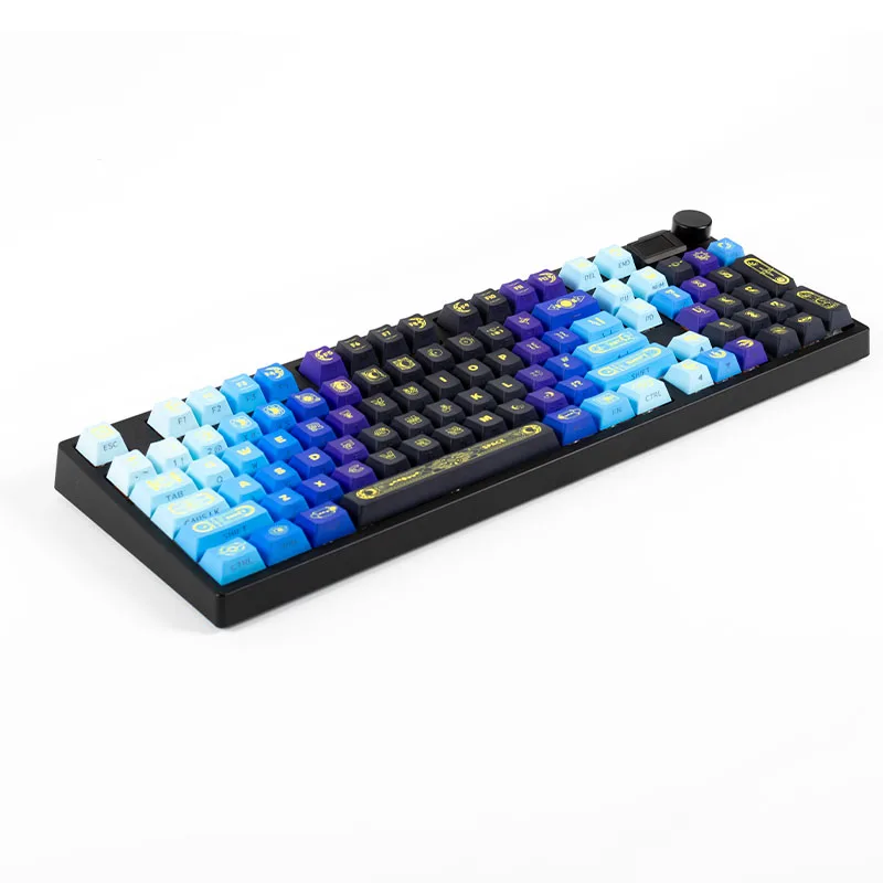 Star Moon Priest Keycaps Mirana transparente PBT tallado lateral Keycap Dye-Sub 130 teclas OEM perfil teclas Teclado mecánico - imagen 5