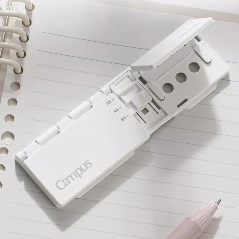 Perforadora de 8 agujeros, carpeta de anillas portátil Manual A5 B5 A4, herramienta perforadora de papel para cuaderno de hojas sueltas, suministros de oficina ligeros y prácticos - imagen 3