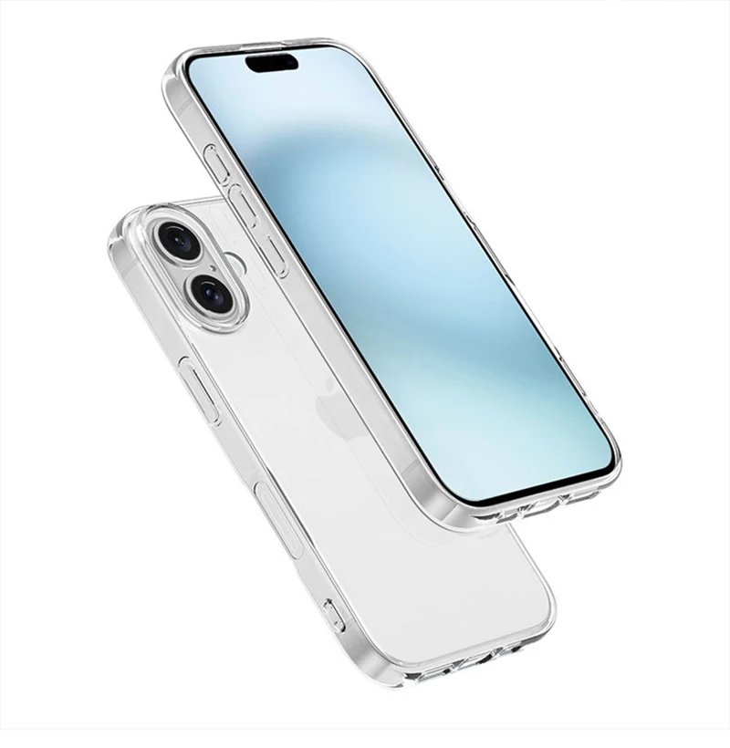 Funda transparente ultrafina de TPU para iphone 16 Pro Max Plus 16e, funda protectora de silicona transparente y suave - imagen 5