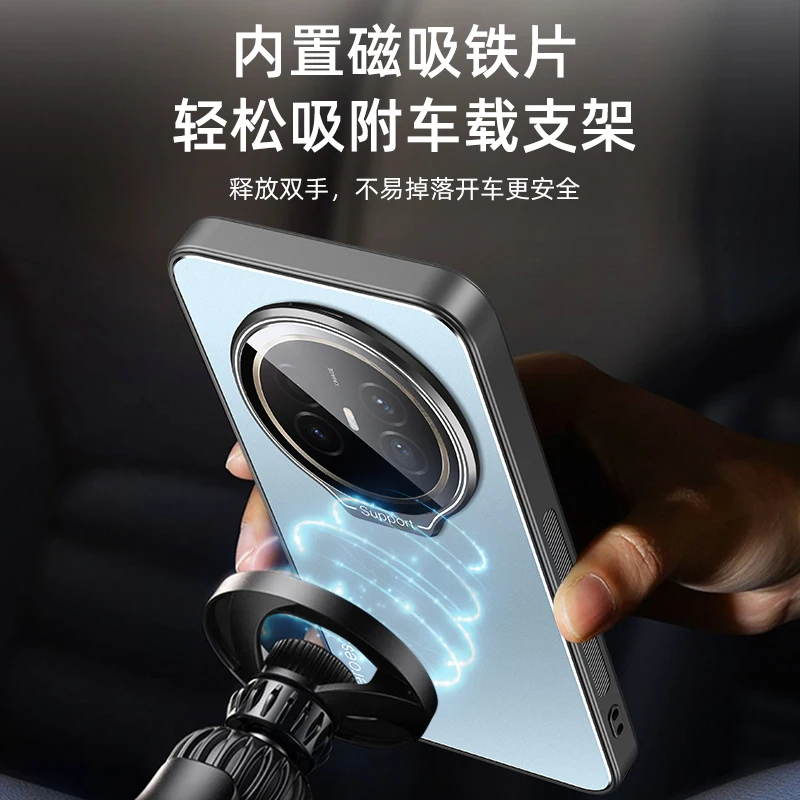 Funda con soporte Invisible para Huawei Mate 70 Air, TPU a prueba de golpes + soporte de cámara con lente de Metal, cubierta protectora mate para Mate70 Air - imagen 4