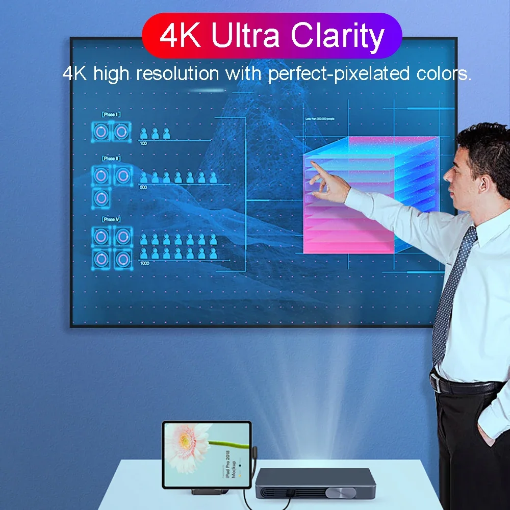 Estación de acoplamiento con soporte 8 en 1, concentradores USB C tipo C a adaptador HDMI 4K, divisor USB 3,0, concentrador de 5Gbps para PC, portátil, Macbook Pro 8-in-1 Bracket Docking Station USB C Hubs Type C to 4K - imagen 5