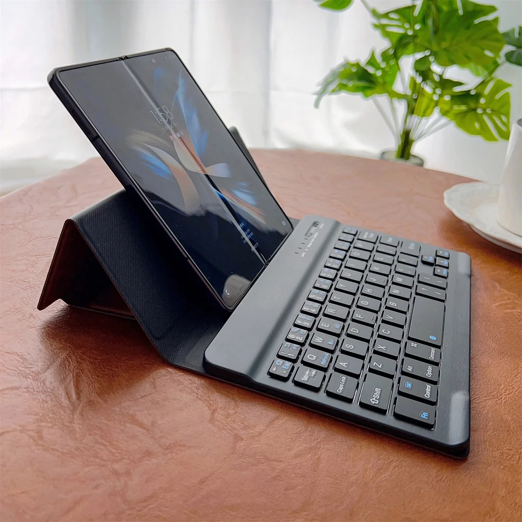 Funda de cuero plegable con teclado inalámbrico para OPPO Find N5 N3 5G N 2N para OnePlus, Funda de cuero con soporte plegable para teclado magnético abierto - imagen 5