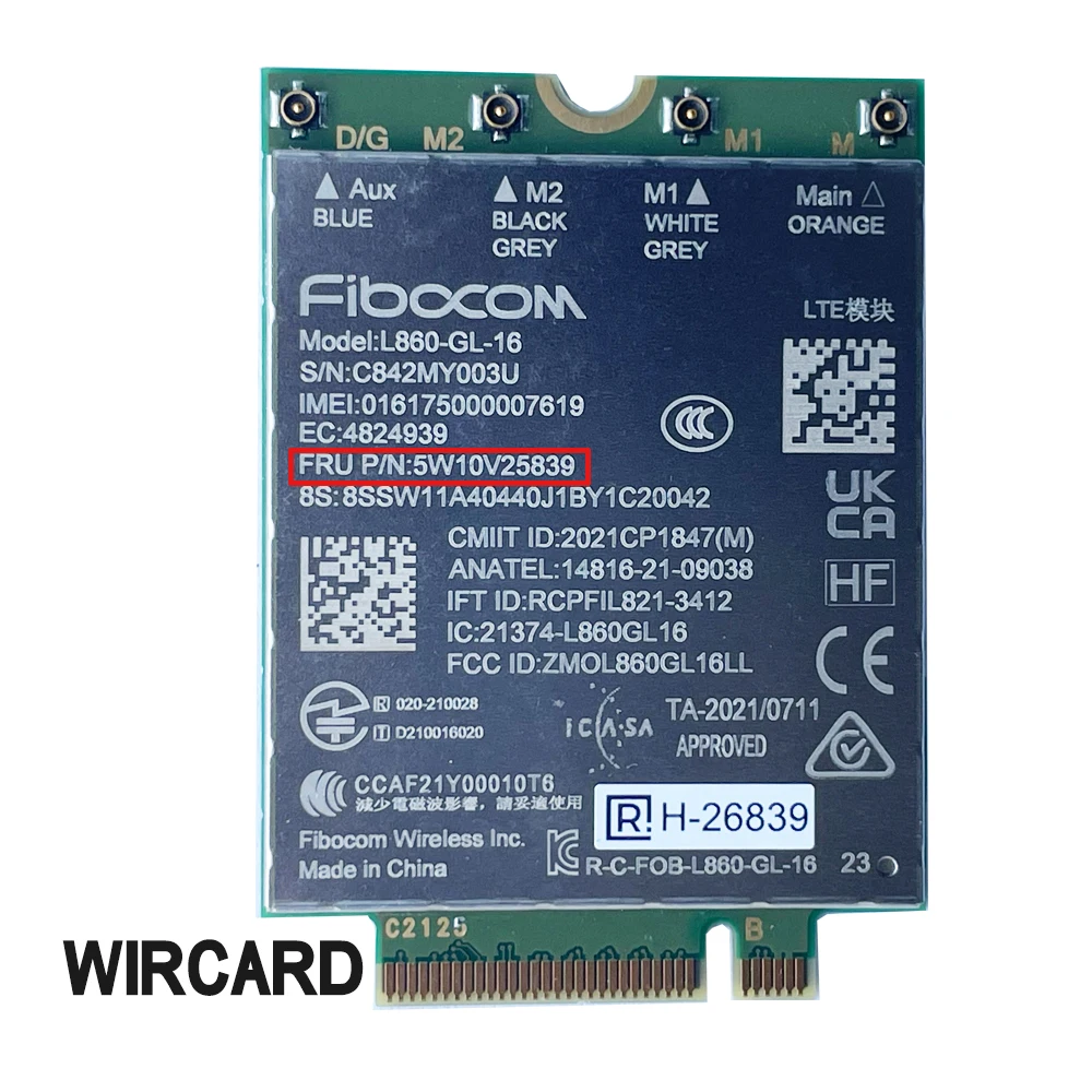 L860-GL-16 XMM 7560R + 4G LTE módulo FRU 5W10V25861 5W10V25839 para Thinkpad L13 Gen3 L14 Gen3 L15 Gen3 P16 Gen1 P15V Gen3 Z13 - imagen 4