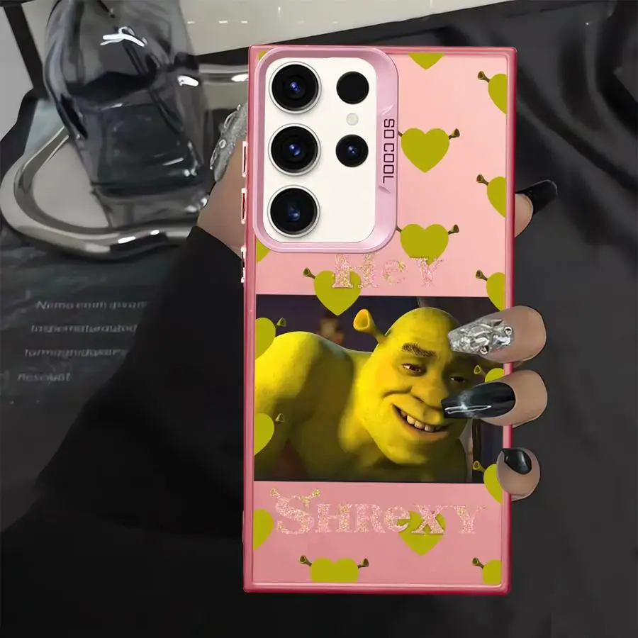 Funda trasera de teléfono con dibujos animados divertidos m-filmes s-shreks para Samsung Galaxy S24 FE S21 S23 S23 S20 Plus S22 S25 Note 20 Ultra - imagen 3