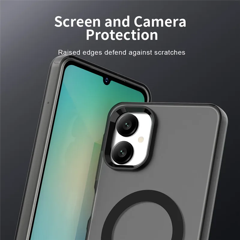 Para Samsung Galaxy A06 4G funda para Samsung A06 A16 A26 A36 A56 cubierta Color caramelo translúcido mate magnético a prueba de golpes parachoques - imagen 3