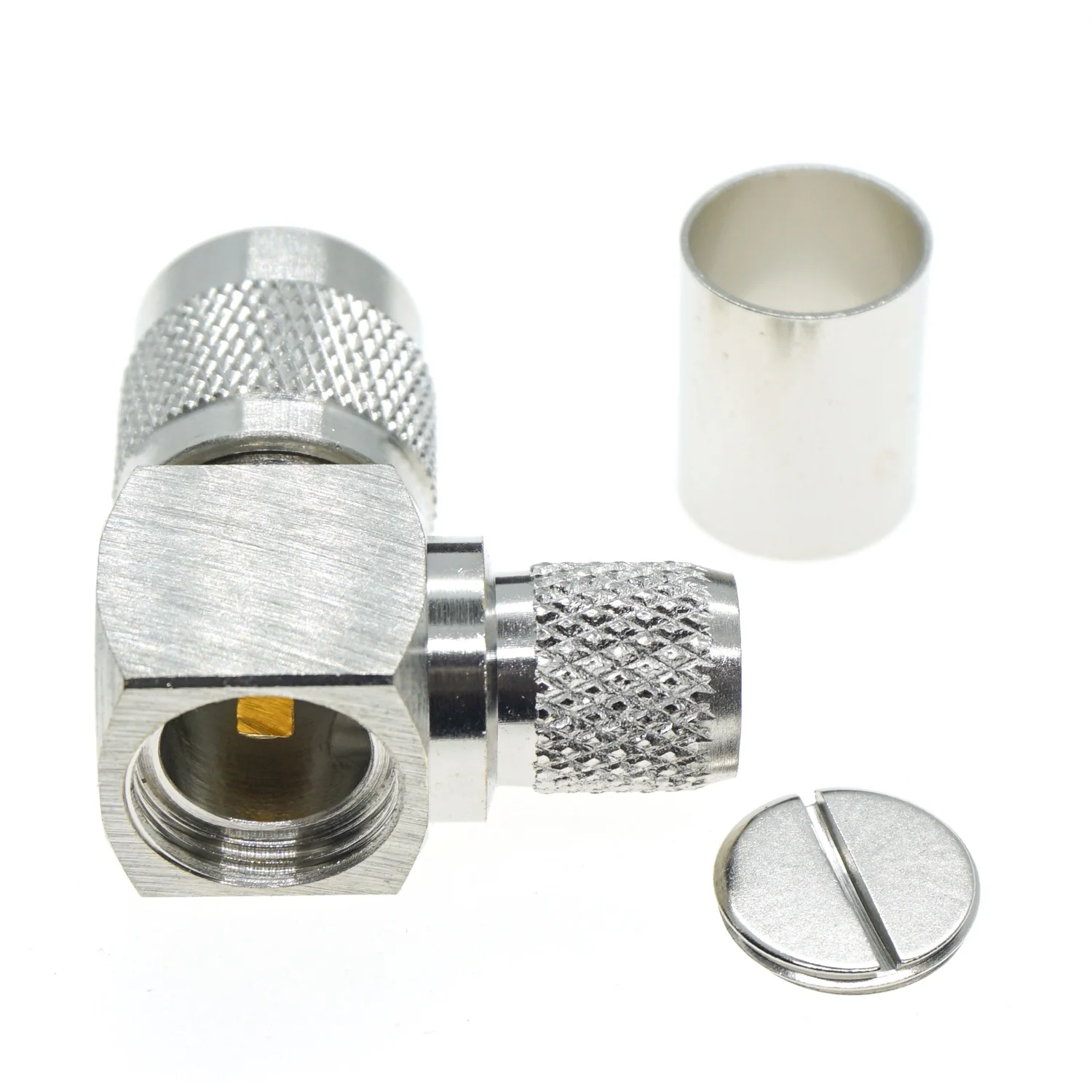 Conector TNC Macho Coaxial RG8 LMR400 – Engarzado Ángulo Recto - imagen 3