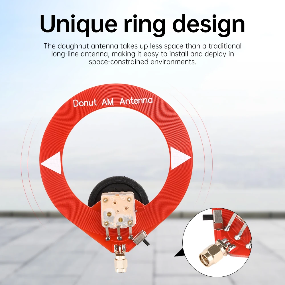 Sweet Donut AM MW/SW Mini Antena de bucle Antena de radio de bucle pequeño de onda corta de onda media para uso portátil - imagen 5