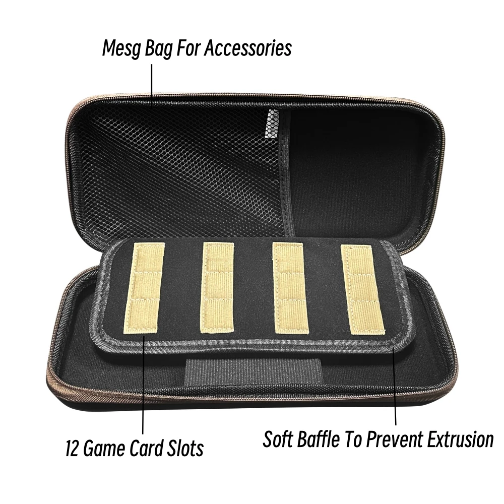 Bolsa de almacenamiento protectora de gran capacidad para Switch 2, bolso protector para NS2, bolsa de viaje, estuche de pizarra Sheikah con 12 ranuras para tarjetas de juego - imagen 3