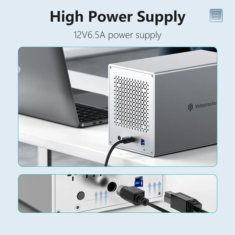 Yottamaster Caja externa USB 3.0 5 bahías SATA 3.5/2.5