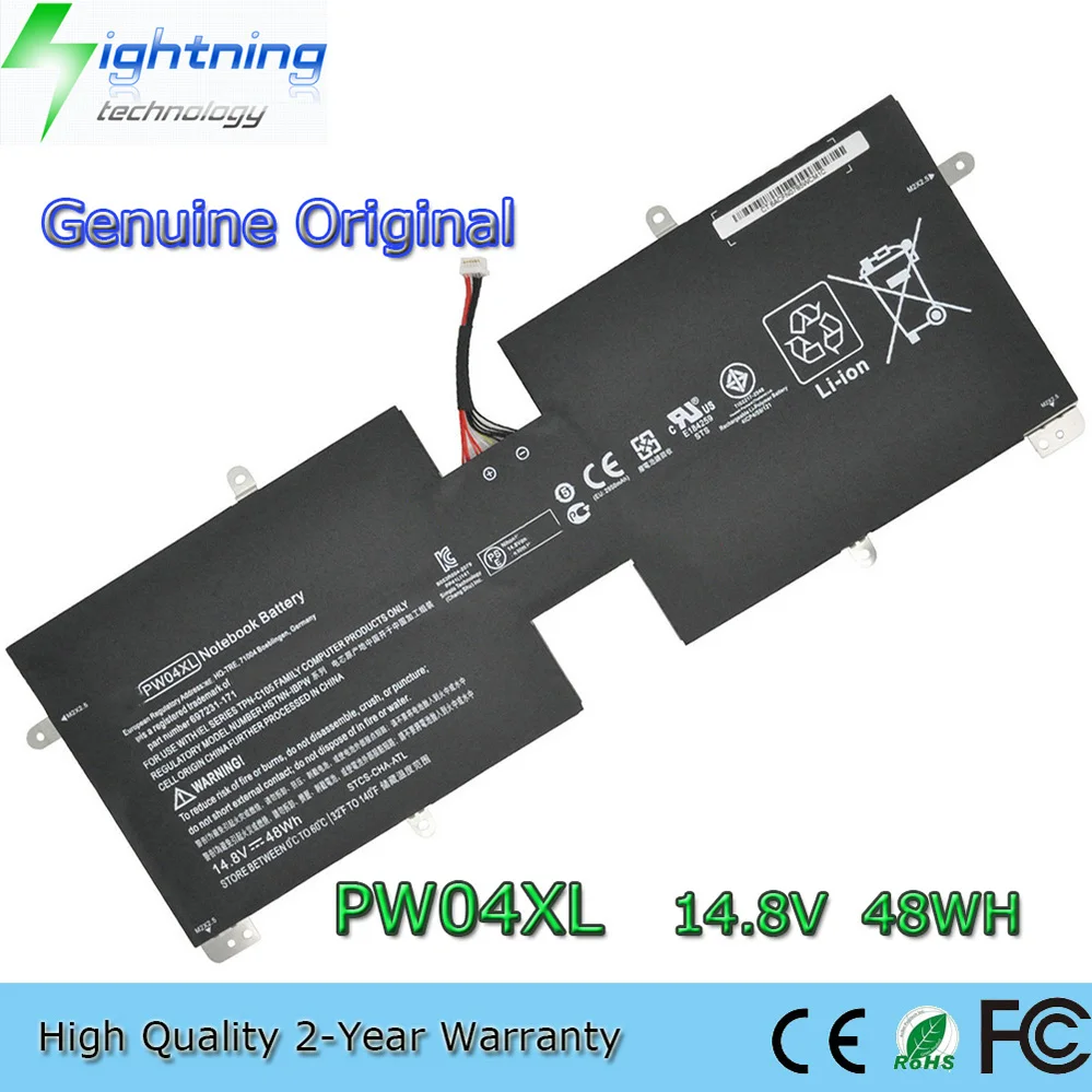 Batería genuina para portátil HP SpectreXT TouchSmart 15-4000eg HSTNN-IBPW TPN-C105 14,8 V 3120mAh PW04XL