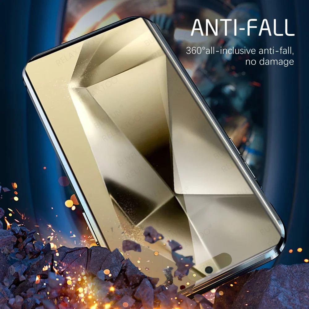 Funda de vidrio protector de doble cara para Samsung Galaxy S24 Ultra S 24 Plus, carcasa con tapa magnética de 360 °, 5G - imagen 3