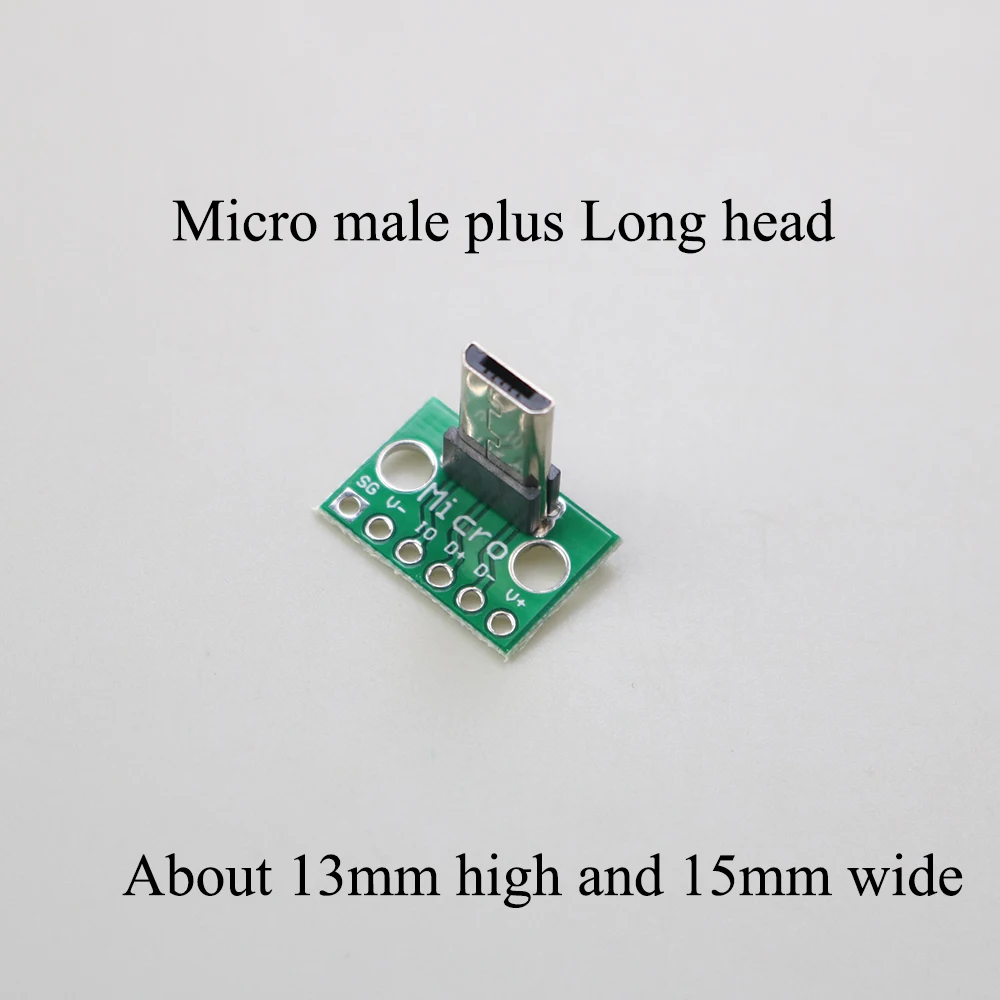 Cable de carga de datos con conector macho tipo C, placa de prueba con cabezal de Pin de 90 grados, Micro Mini USB 3,0 2,0, 1 unidad - imagen 3