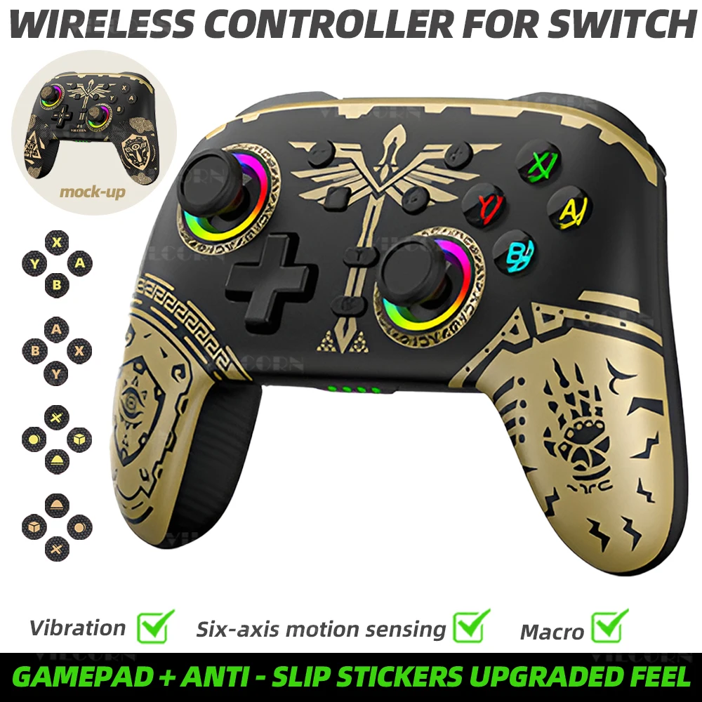 Mando inalámbrico Elite para controlador de interruptor, Joystick Oled Lite para PC/Control de cubierta de vapor con palo antideslizante personalizado