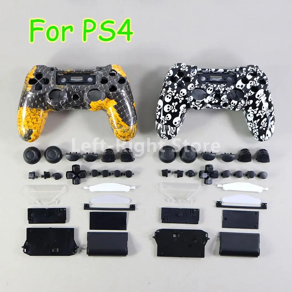 1 Juego de carcasa completa de repuesto y botón Mod Kit para PS4 JDS-001 funda protectora para mando jds 001 JDM 011 para cubierta de carcasa de PS4