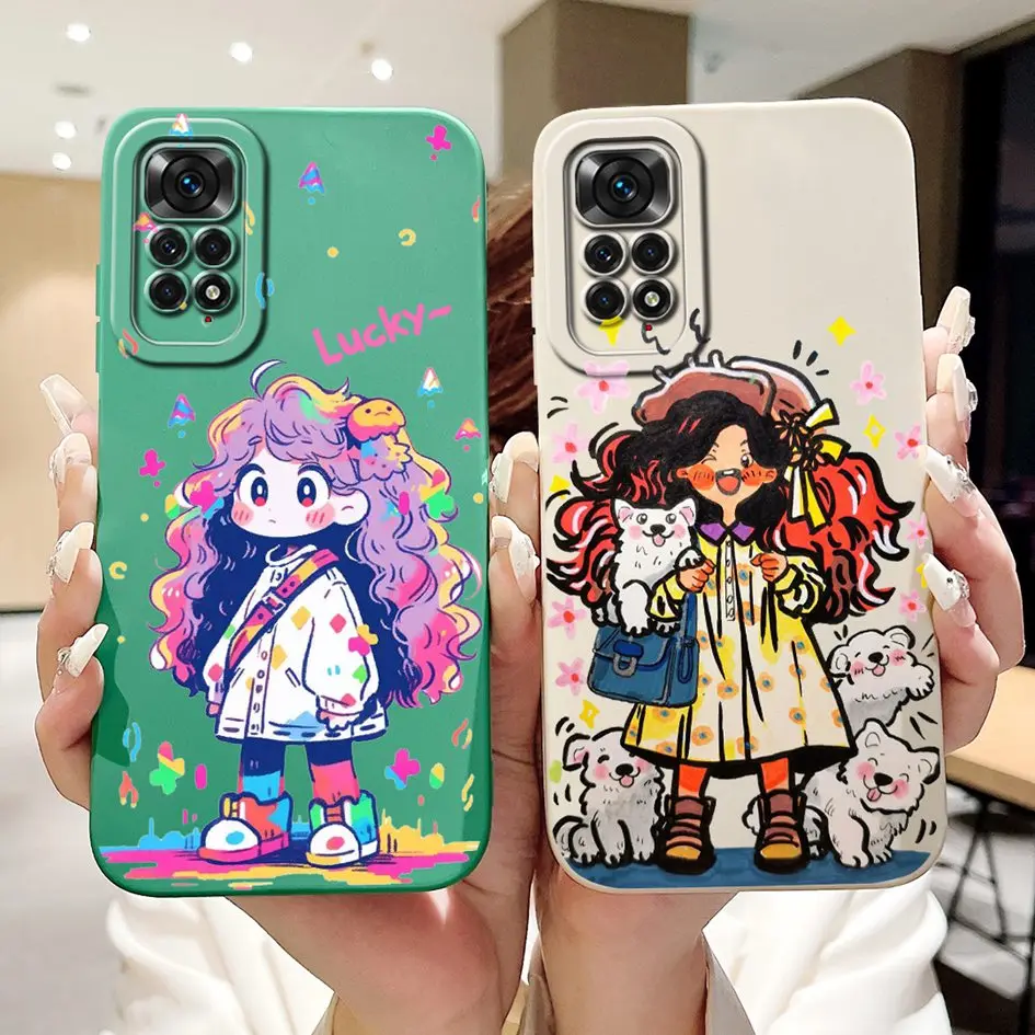 Para Xiaomi Redmi Note 11 Pro funda moda flor suave silicona teléfono contraportada para Redmi Note 11s Note11 Note 11Pro 11 s parachoques - imagen 5