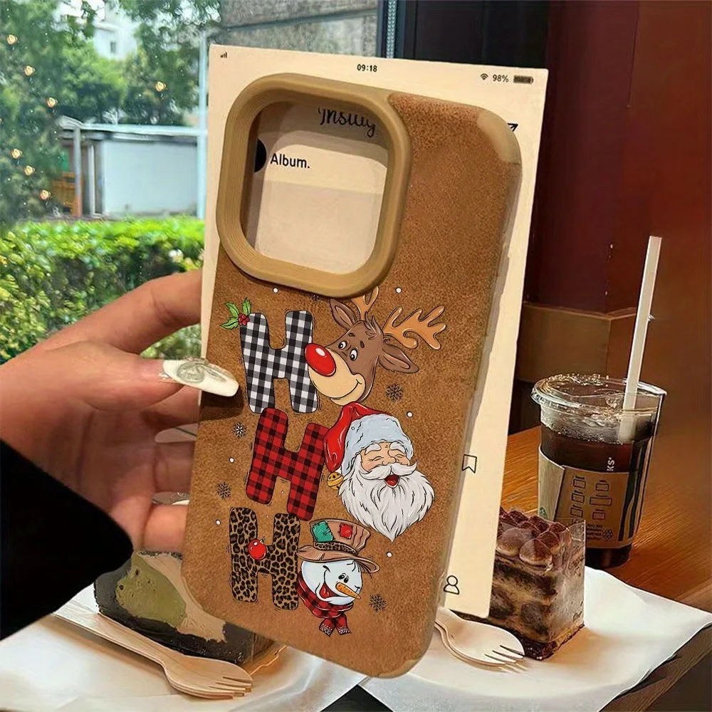Funda de teléfono festiva con temática navideña para iPhone 16 11 13 12 14 15 Pro Max XS Max X XR 15PRO 16PRO 16PLUS, funda suave a prueba de golpes - imagen 4