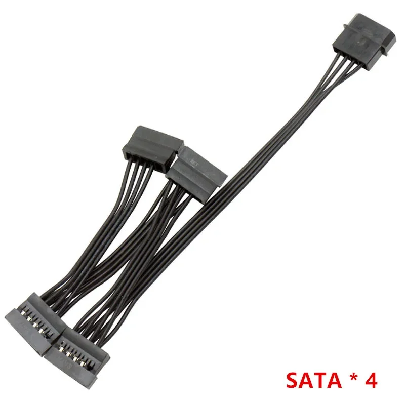 Cable divisor de corriente IDE a SATA, LP4 IDE de 4 pines a Cable Y de extensión de línea de conversión de energía SATA de 5x15 pines para disco duro - imagen 4