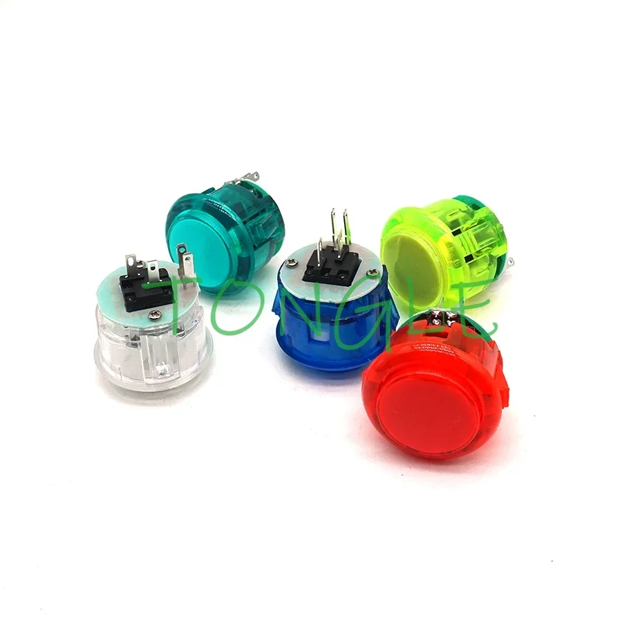 12 unids/lote transparente de alta calidad estilo SANWA botón 30mm 5V luz LED pulsador Arcade Joystick máquina de juego gabinete DIY - imagen 2