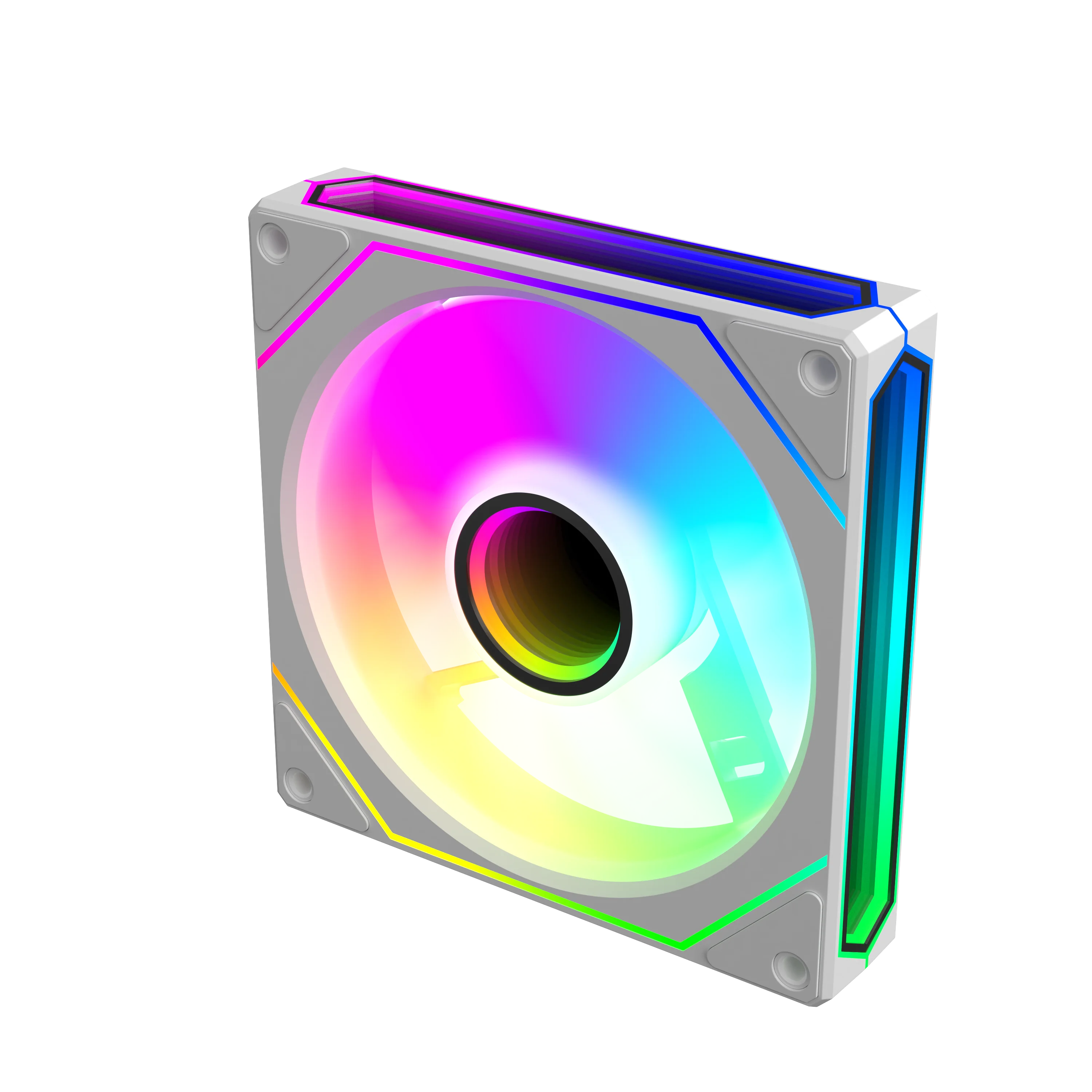 UPSIREN UF-4 Prism 6 PRO 120mm ventilador con cubierta 5V 3PIN sincronización de luz de la placa base 4PIN PWM espejo infinito de 3 lados 12CM - imagen 5