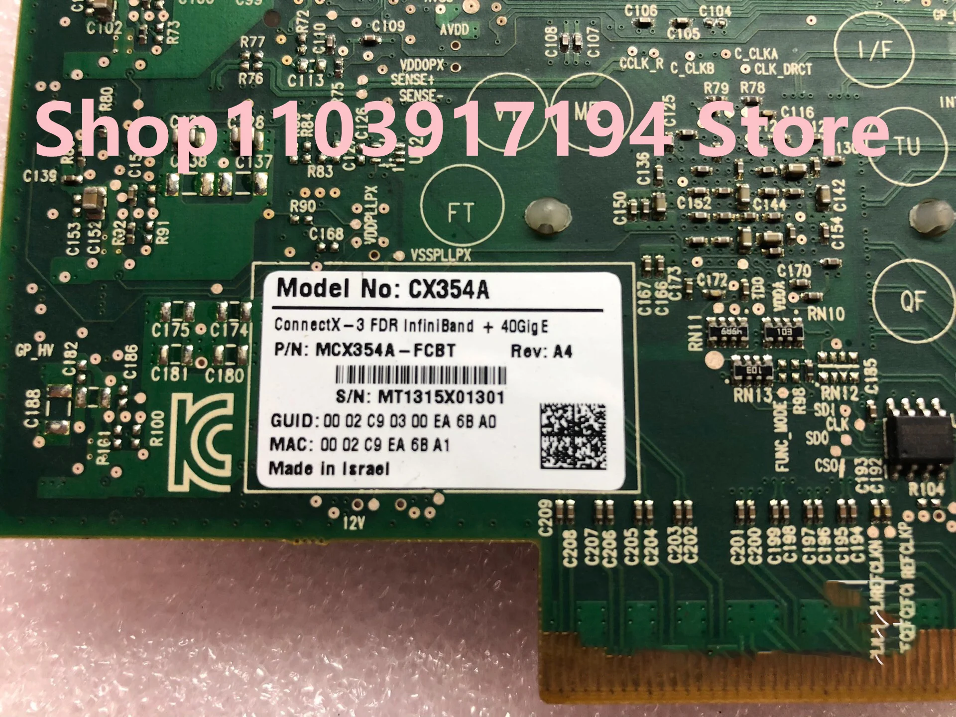 Para tarjeta de red de doble puerto Mellanox CX354A-FCBT CX354A MCX354A-FCBT 40G IB - imagen 3