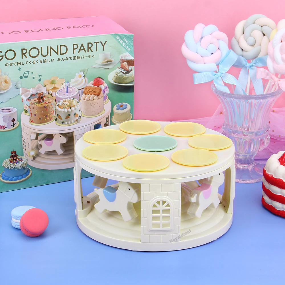 Nueva máquina rotativa automática de carrusel de 360 grados para postre y sushi, mesa giratoria para magdalenas y sushi, soporte de exhibición, máquina para cumpleaños y bodas - imagen 2
