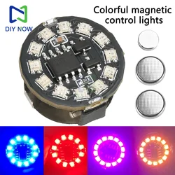Luces de inducción magnéticas LED inalámbricas, luces coloridas de respiración/fluido/rotorización/correr, luces controladas magnéticamente DIY