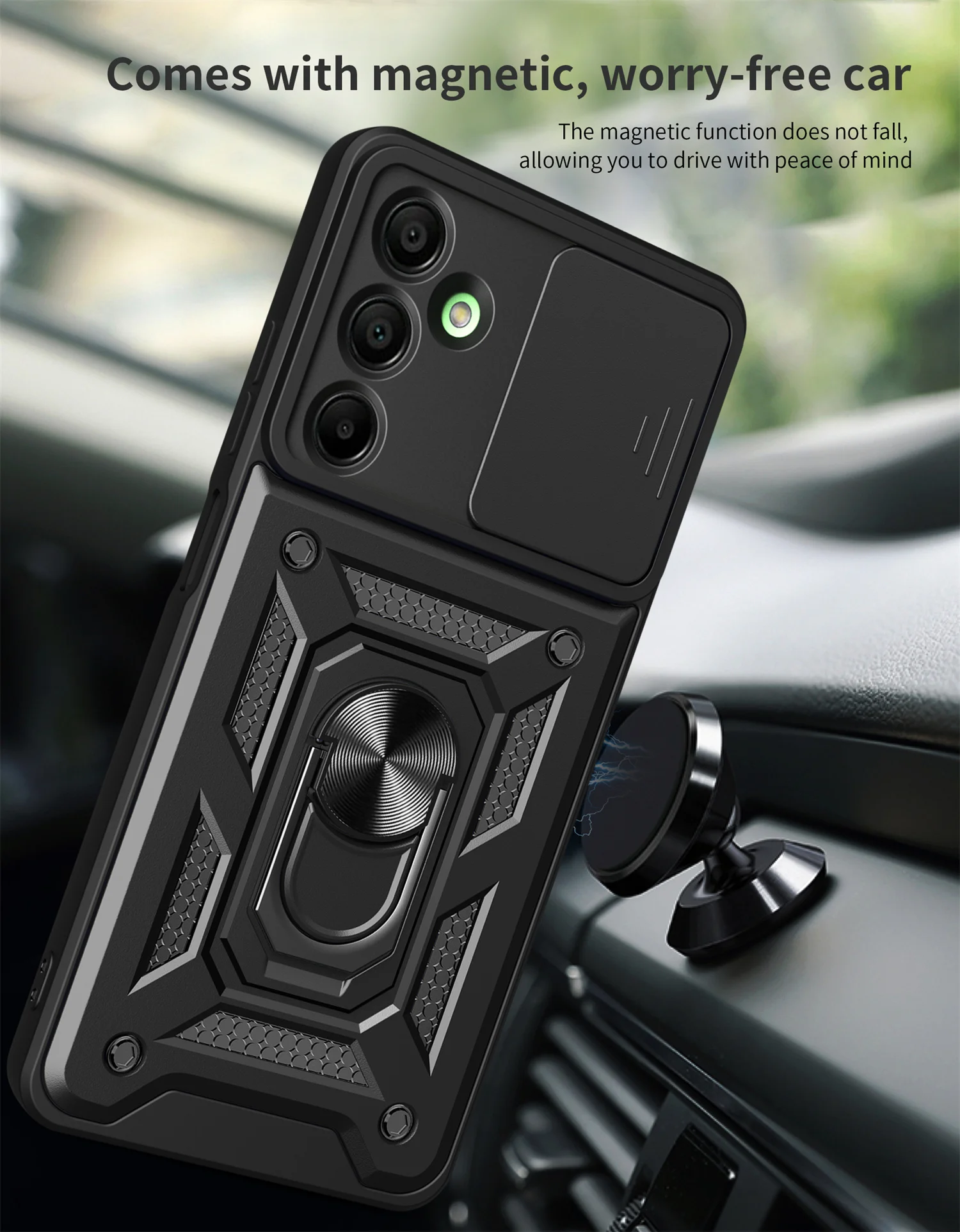 Para Samsung Galaxy A16 funda con anillo magnético soporte contraportada para a16 5G fundas de teléfono con armadura a prueba de golpes - imagen 5