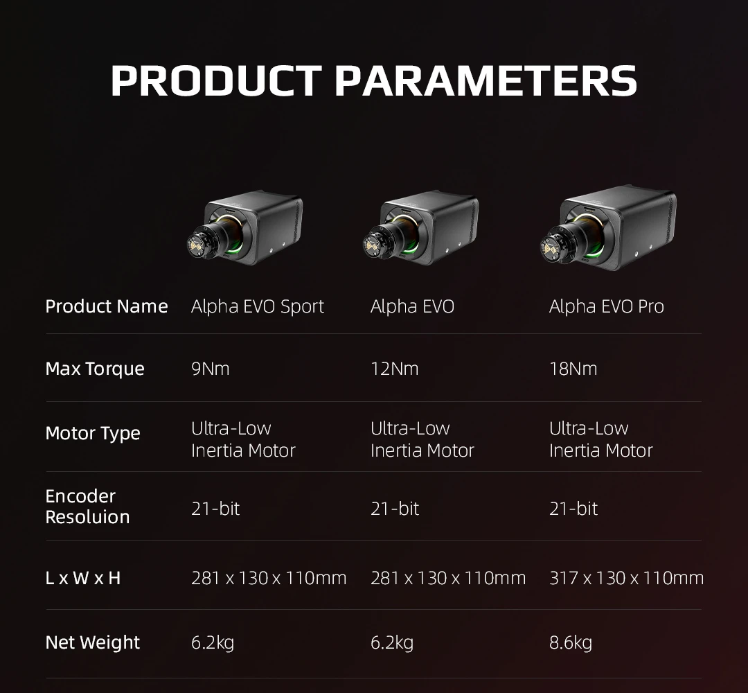 Base de volante Simagic Alpha EVO 9Nm / 12Nm / 18Nm Base de volante del simulador de carreras - imagen 2