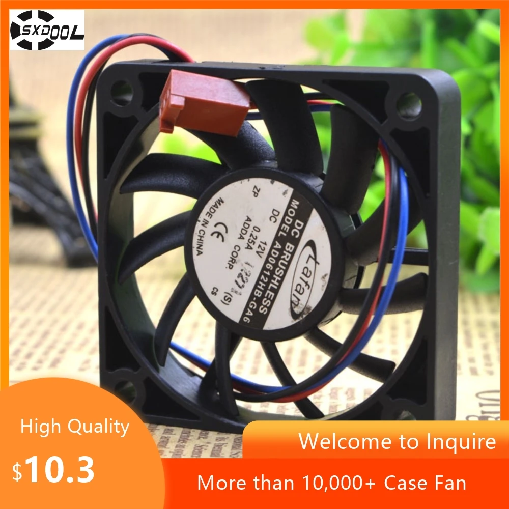 AD0612HB-GA6 Ventilador de 60 mm y 6 cm para ADDA 6010 DC12V 0.25A 60 mm x 60 mm x 10 mm Ventilador de enfriamiento axial - imagen 5