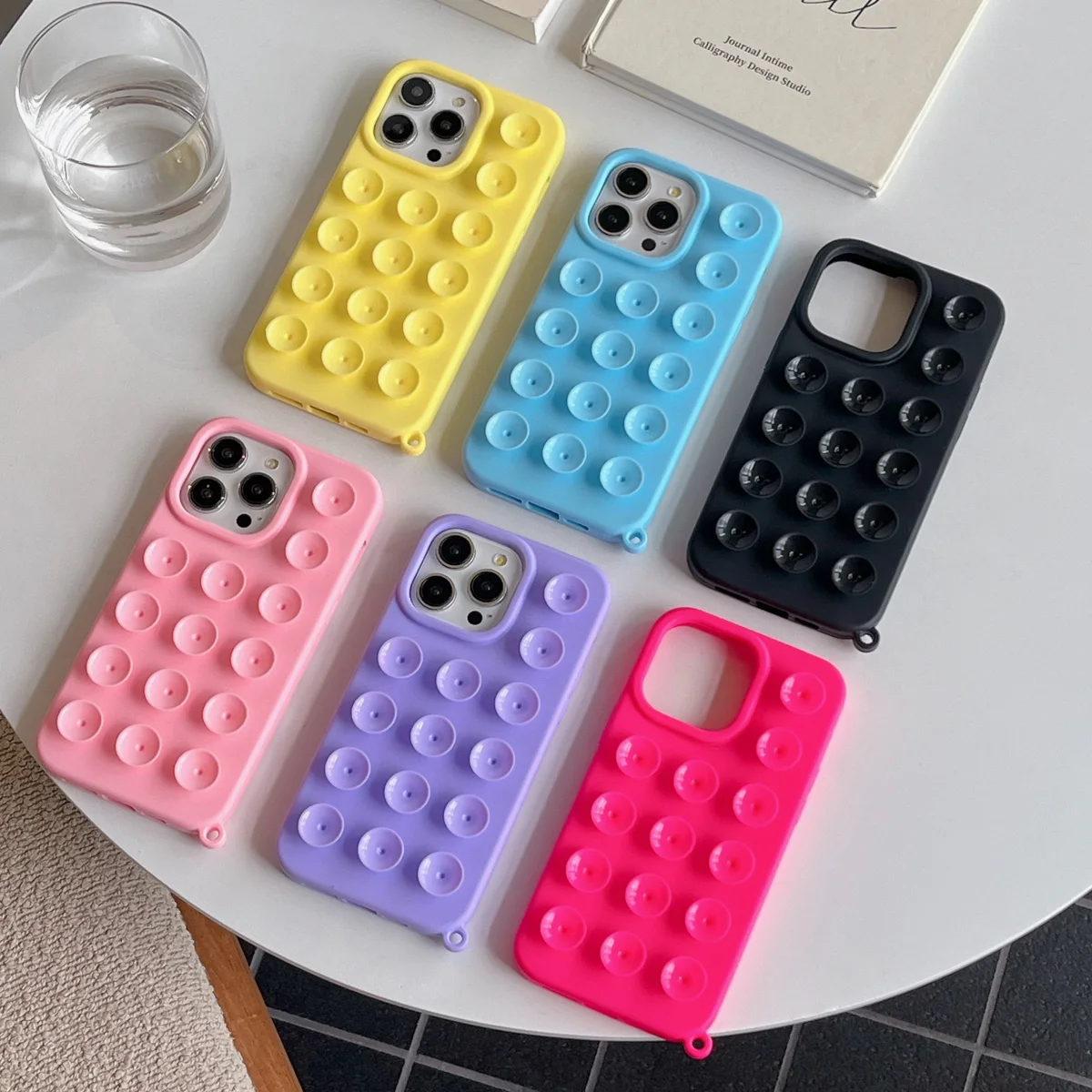 Funda de teléfono con ventosa creativa INS para iPhone 11 15 16 Pro Max 13 14 Plus 12 16promax Funda de silicona suave a prueba de golpes - imagen 5
