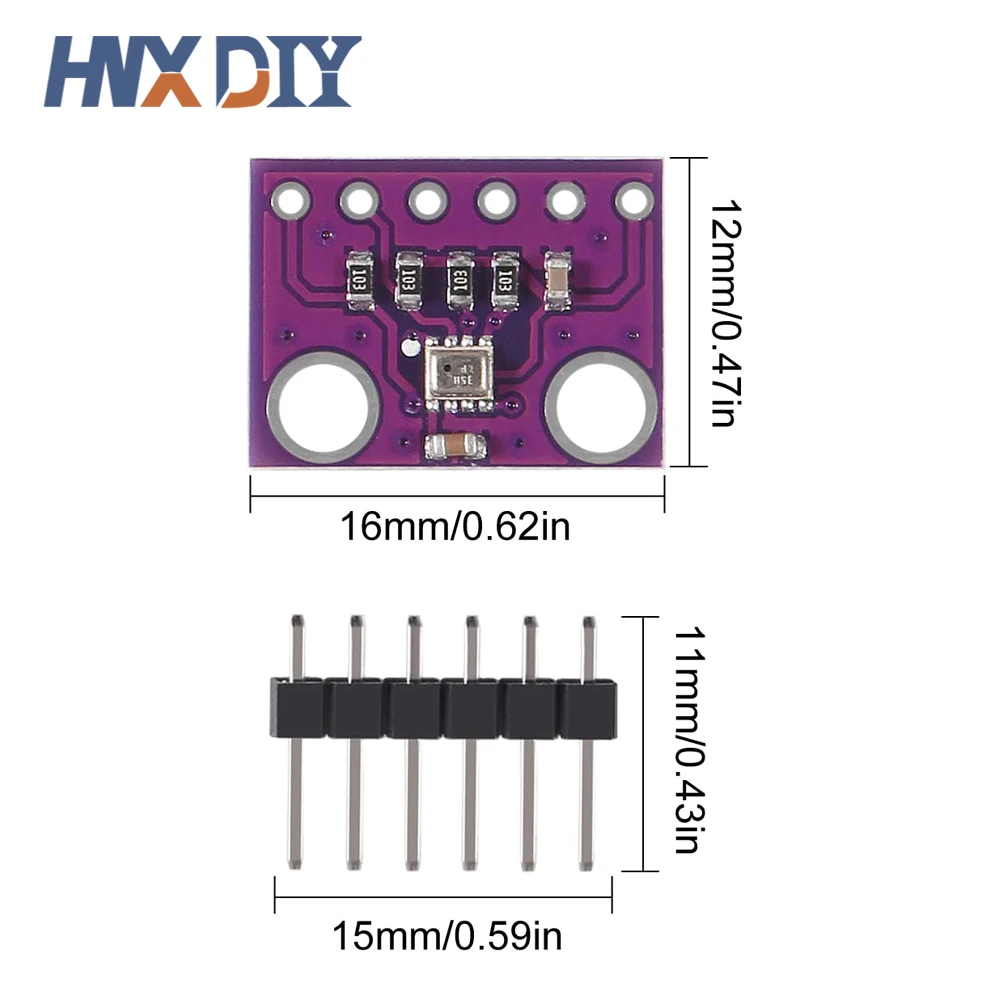 Módulo barométrico de presión de aire para Arduino, Sensor Digital de temperatura, 10 piezas, 2 en 1, BMP280, 3,3 V, I2C, SPI, 1,8-5V - imagen 4