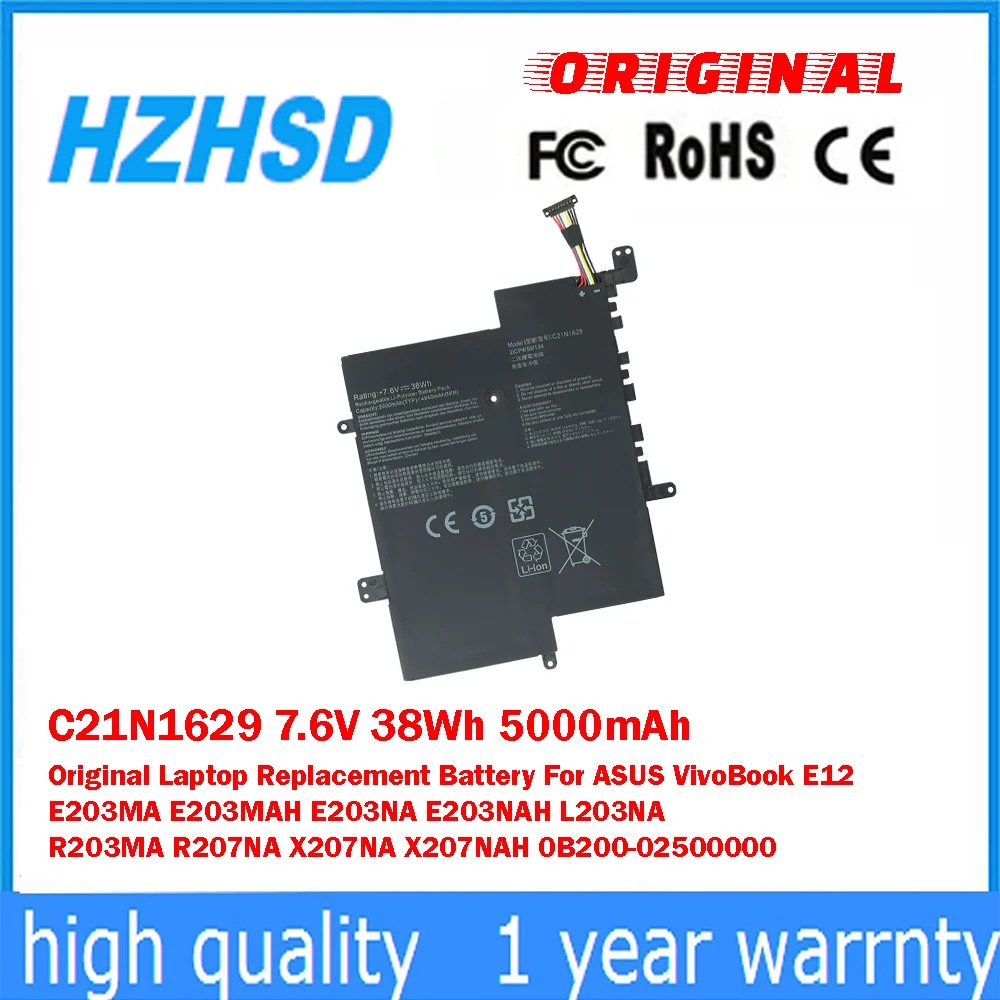 C21N1629 7,6 V 38Wh 5000mAh batería de repuesto Original para ordenador portátil ASUS VivoBook E12 E203MA E203MAH E203NA E203NAH L203NA R203MA