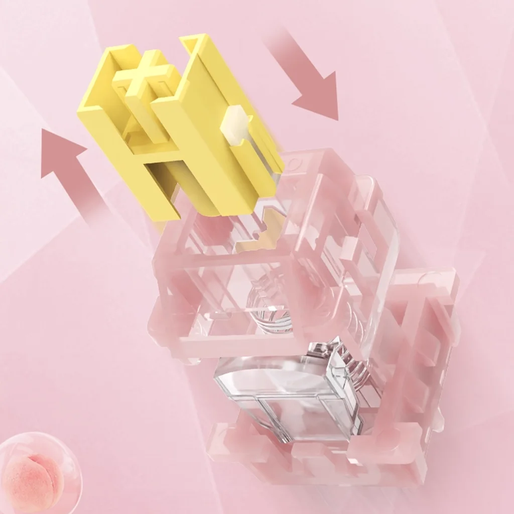 OUTEMU-interruptor magnético silencioso de melocotón, 40g, interruptores magnéticos silenciosos lineales, configuración gratuita, interruptores de teclado para juegos OUTEMU de viaje - imagen 5