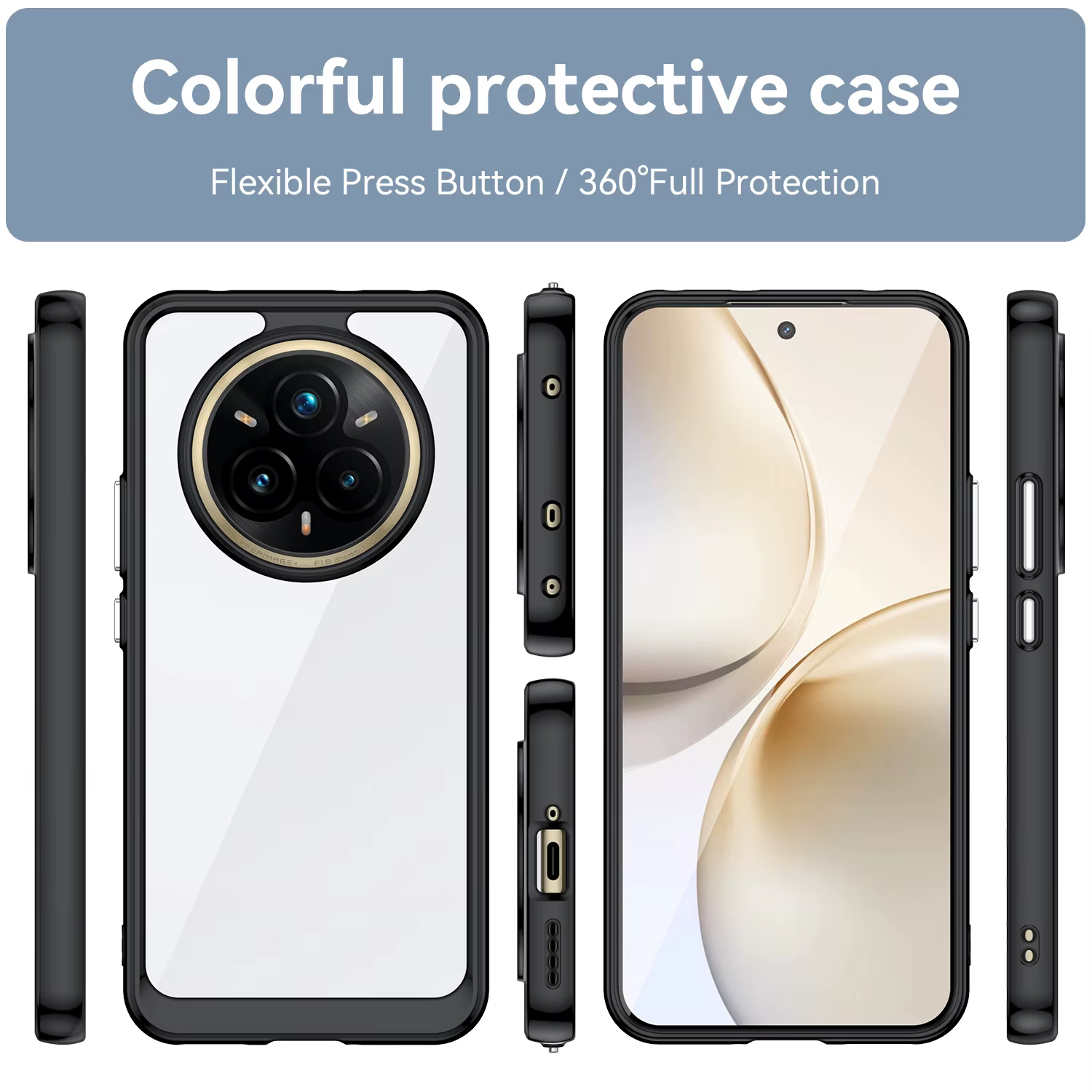 Realme 14 Pro+ 5G Funda TPU Transparente Colorida - imagen 4