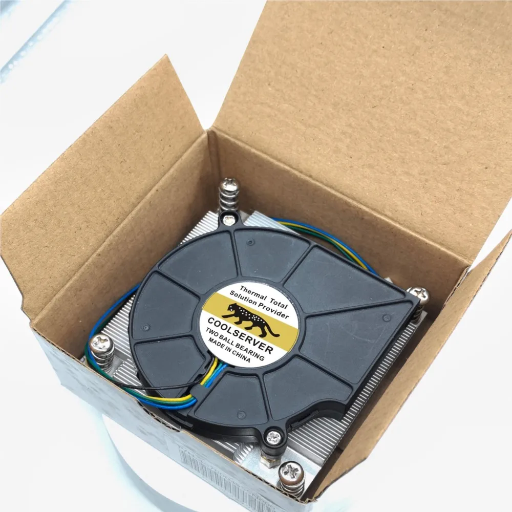 Enfriador de CPU 1U para LGA2011/115X: cobre puro, control de temperatura, ventilador de radiador activo multiplataforma - imagen 5