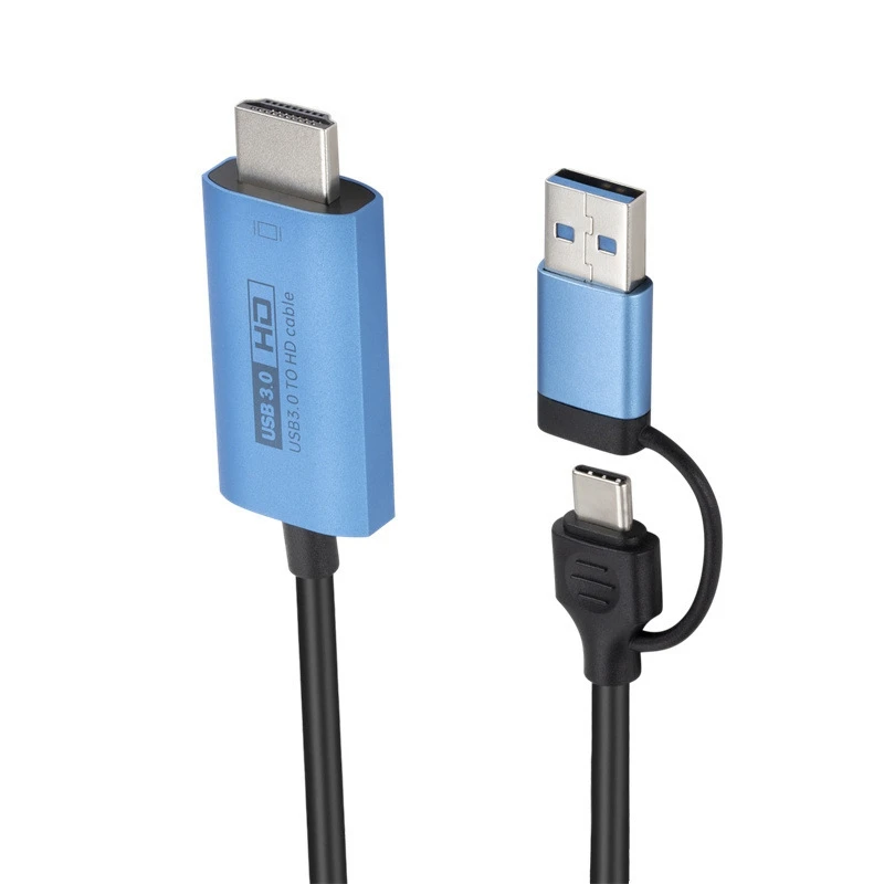 Cable adaptador para teléfono a TV, tipo C/micro-usb a HDMI, adaptador Compatible con USB a HDMI, Cable de conversión de plástico, 1 pieza - imagen 4