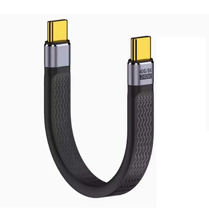 Cable de datos USB 4 De 13mm, Cable corto de 40Gbps tipo C, PD, 240W, 8K, 60Hz, para Thunderbolt 3/4, iPhone 15 Pro Max, SSD - imagen 3