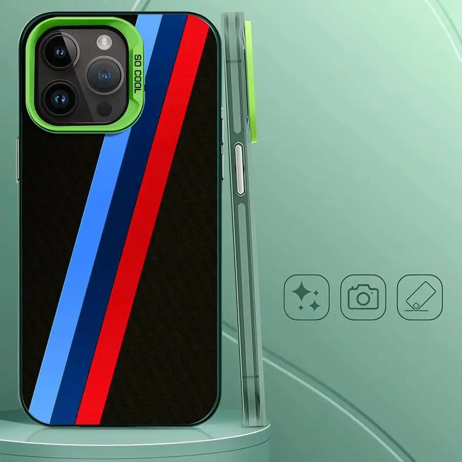 Funda con rayas azules y rojas para Apple iPhone 14Pro XS MAX 12 13 Pro MAX 16Pro 11 XR 14 16e 15 funda blanda 16 Plus 12Pro 11Pro - imagen 3