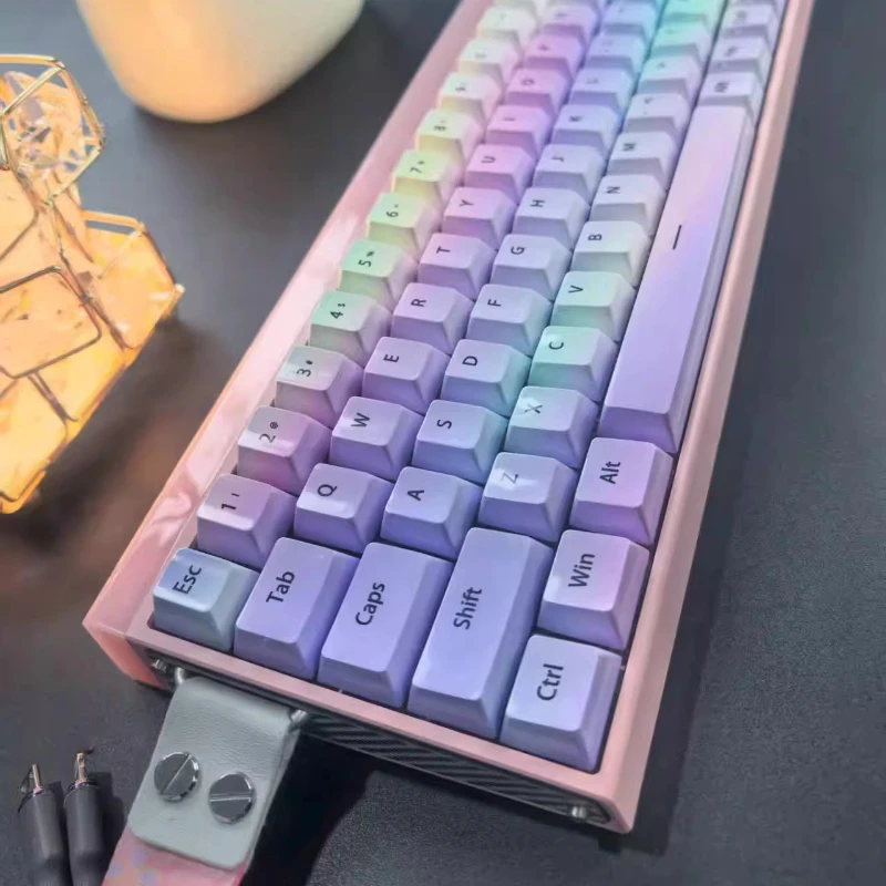 Teclas con tema brillante láser MiFuny, 114 teclas, perfil de cereza PBT, teclas personalizadas para teclado mecánico wooting60he/ace68, regalo de PC - imagen 2