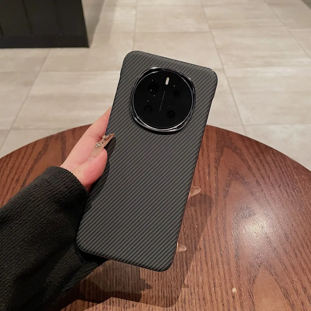 Para Huawei Magic 7 Pro funda de lujo chapada dura con patrón de fibra de carbono funda protectora trasera para Magic 7 7Pro carcasa de teléfono - imagen 2