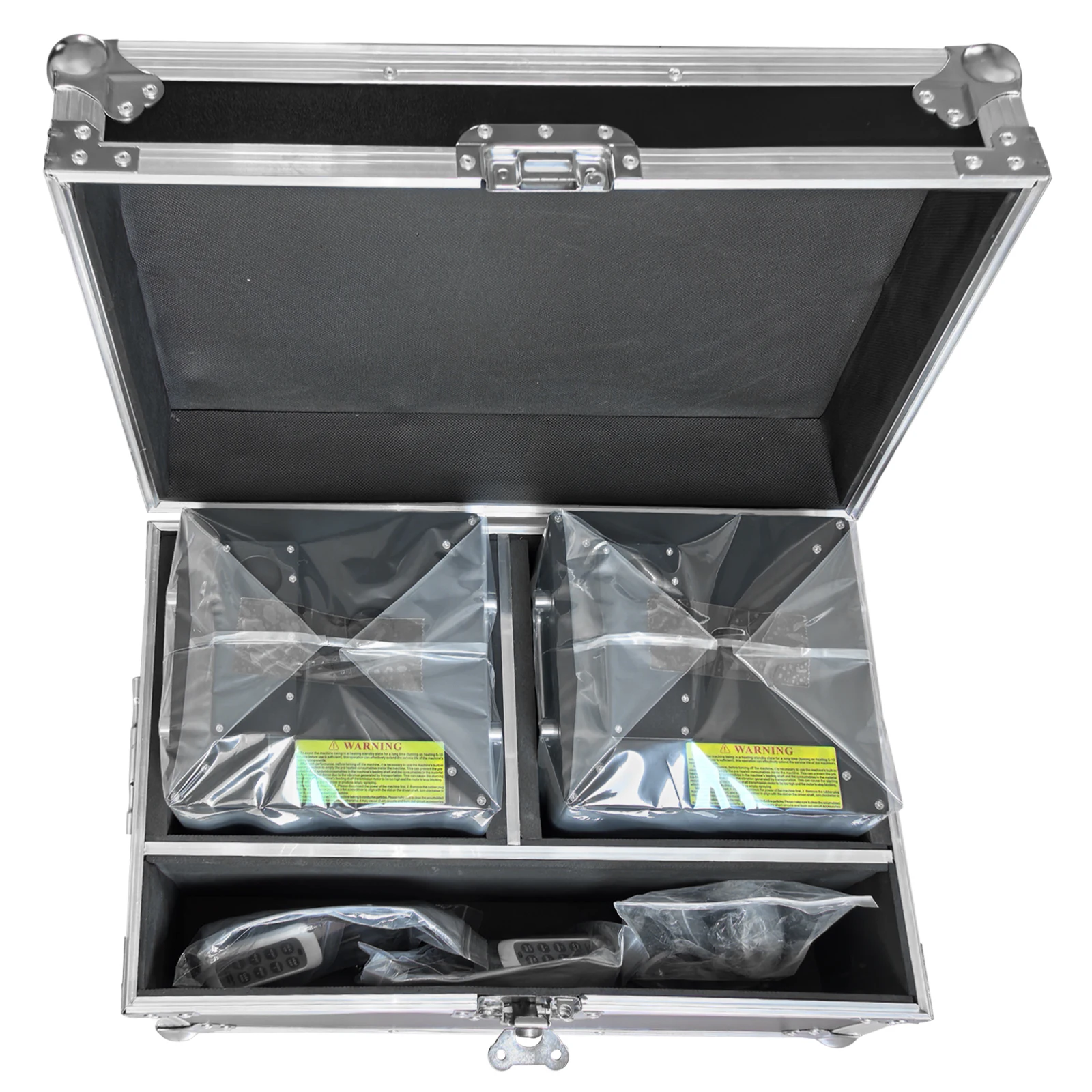 U'King-Caja de vuelo a prueba de caídas de cuero PE, partición de espuma EVA negra, para máquina electrónica de chispa de llama fría, 2 uds., 750W - imagen 4