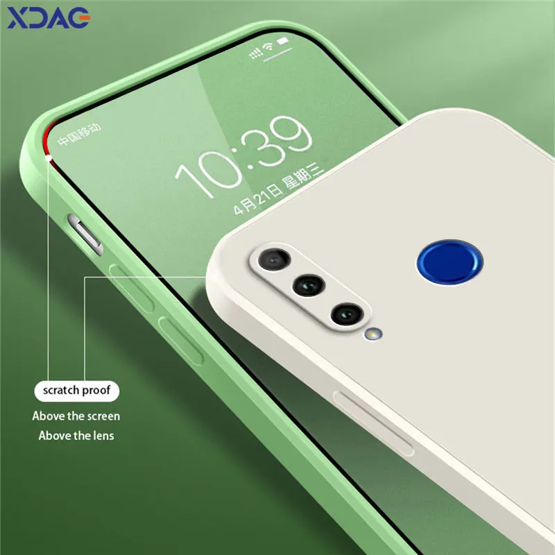 Funda cuadrada de silicona líquida de lujo para Honor 20 20E 20i 20S Pro Lite, protección completa, suave, armadura para teléfono móvil Honor20 20Pro - imagen 4