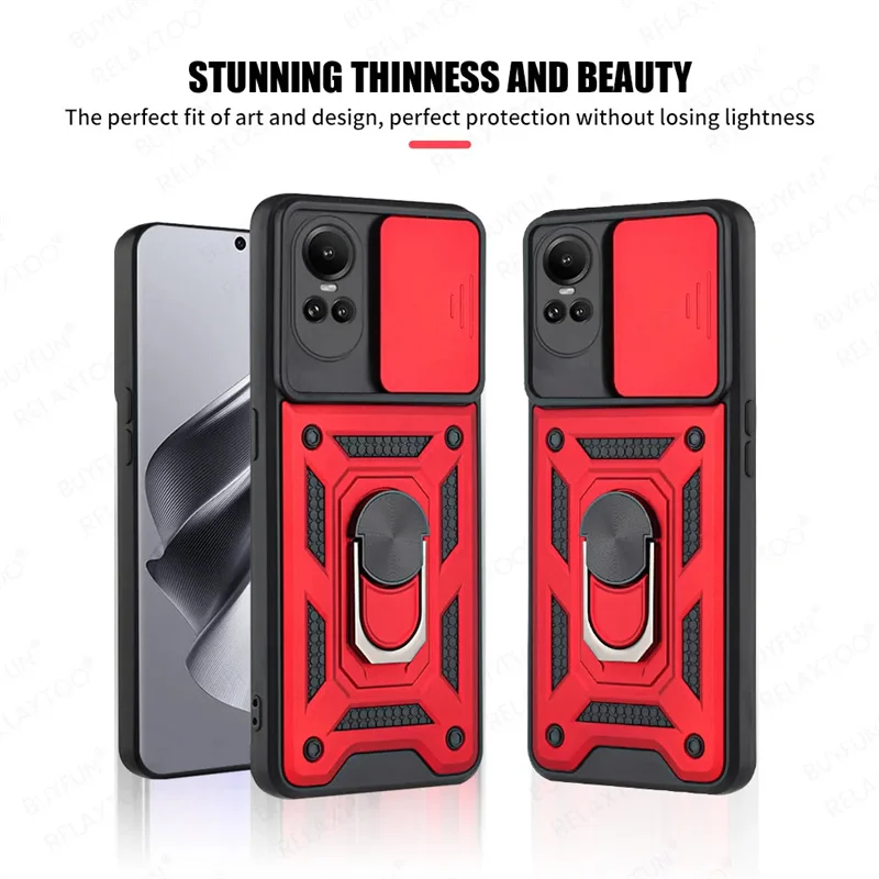 Funda armadura con soporte magnético para OPPO Reno